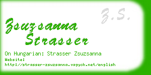 zsuzsanna strasser business card